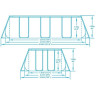 Каркасный бассейн BESTWAY POWER STEEL 412х201х122см, 8124л + фильтр-насос 2006 л/ч 56456 BW